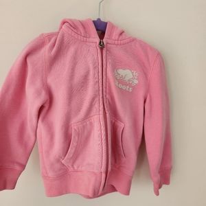 Roots Pink Zip Hoodie 3T